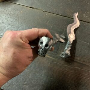 Kris Skull Head Rail Spike Knife
