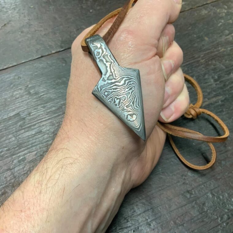 Damascus Odin’s Spear Necklace - Image 3