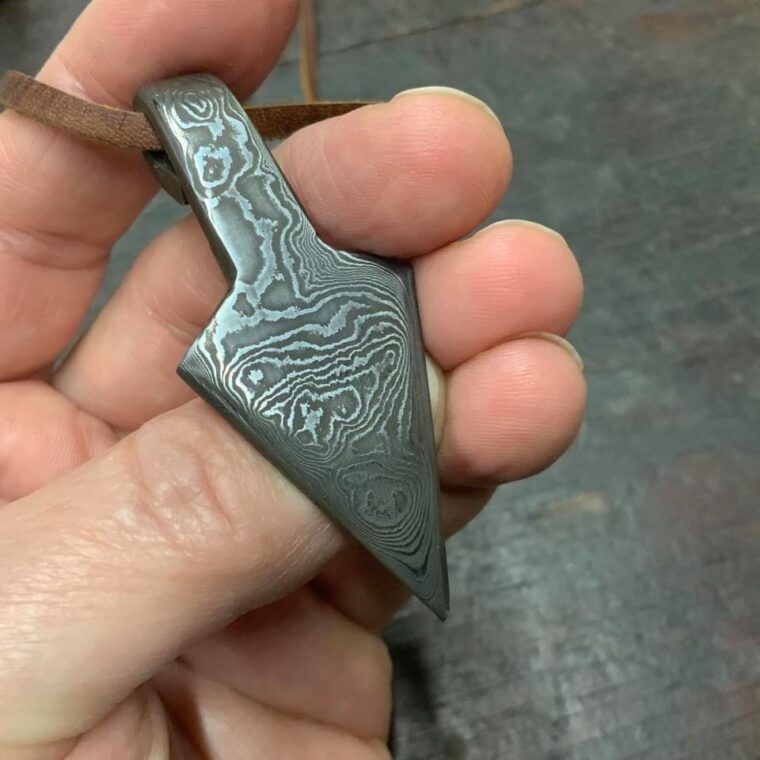 Damascus Odin’s Spear Necklace - Image 2