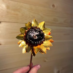 copper and brass sunflower